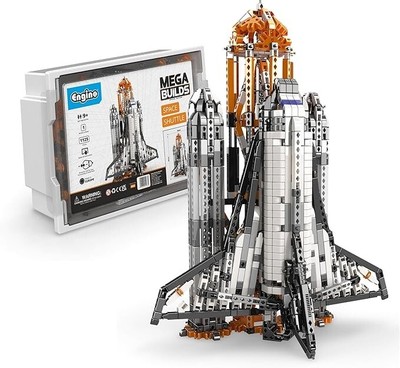Engino MEGA Builds: Challenger Space Shuttle Construction Kit for Kids 9+ - STEM