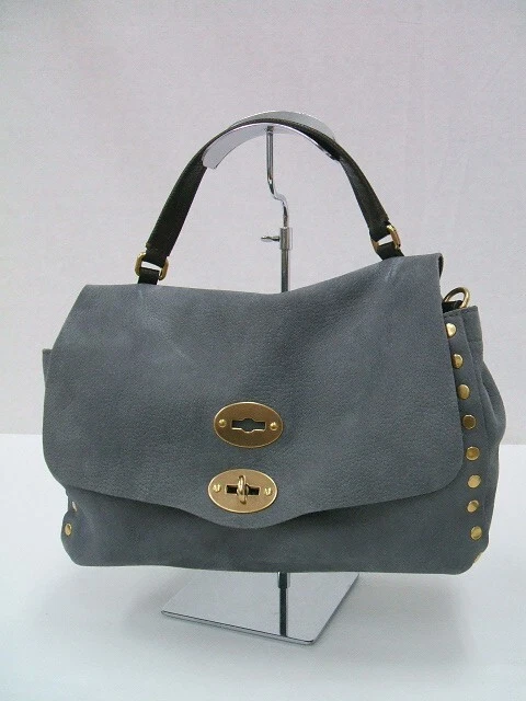 ZANELLATO ZA36 JONES POSTINA Size S 2WAY Handbag Gray Women Used 2-0105G◆