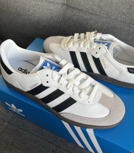 Adidas Samba OG White Black Gum Women US 8/ Men 7 Sneakers Shoes | eBay