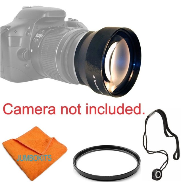 58MM 2X OPTICAL ZOOM LENS +UV FILTER KIT FOR CANON REBEL EOS T1 T2 T3I