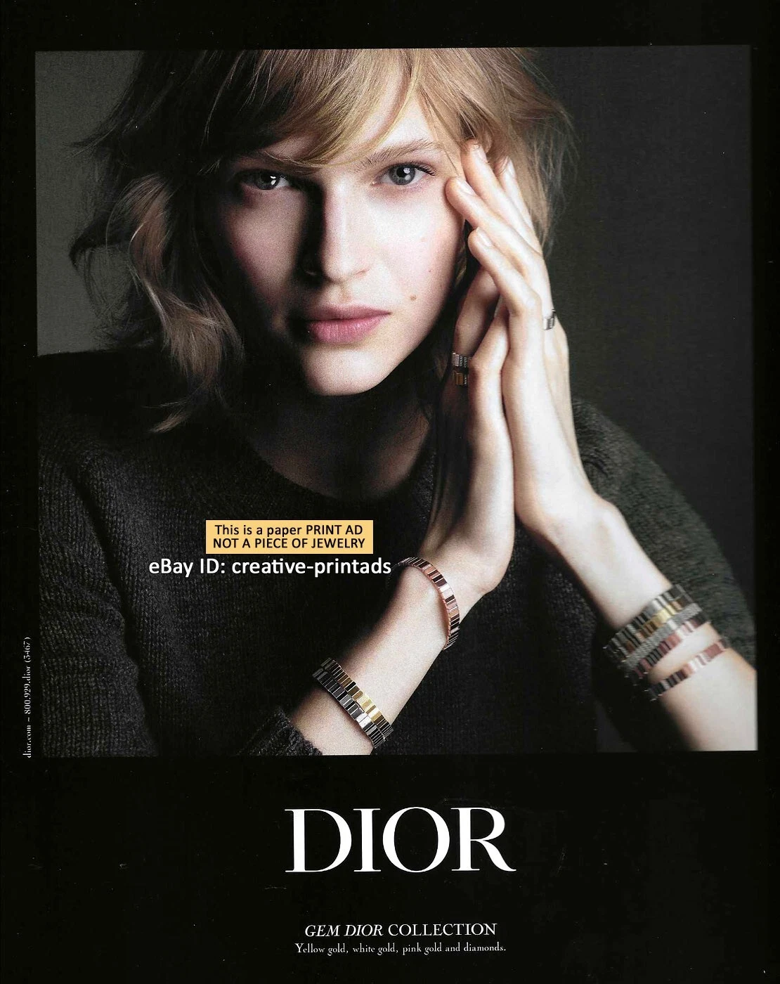 PUBLICITÉ IMPRIMÉE 1 PAGE DIOR fine bijou 2023 collection Aivita Muze gem dior