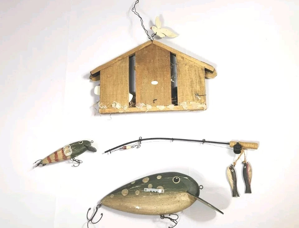 Fishing Wall Decor Plaques Lakelife Cottage Mancave Fisherman Marine Nautical C - Image 2 of 4