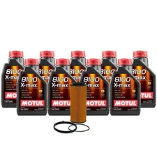 9L Motul 8100 X-MAX 0W40 Wix Filter Motor Oil Change Kit For Audi Porsche API SN