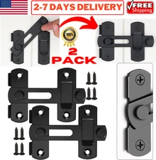 Sliding Barn Door Lock Latch Buckle Gate Cabinet Window Cupboard Flip Lock Screw