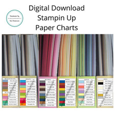 Printable Stampin Up Paper Cardstock Tool Paper Color Chart Organizer