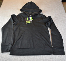 DSG Boys' Training Tricot Long Sleeve Hoodie, Heather Pure Black/Dark Gray Small