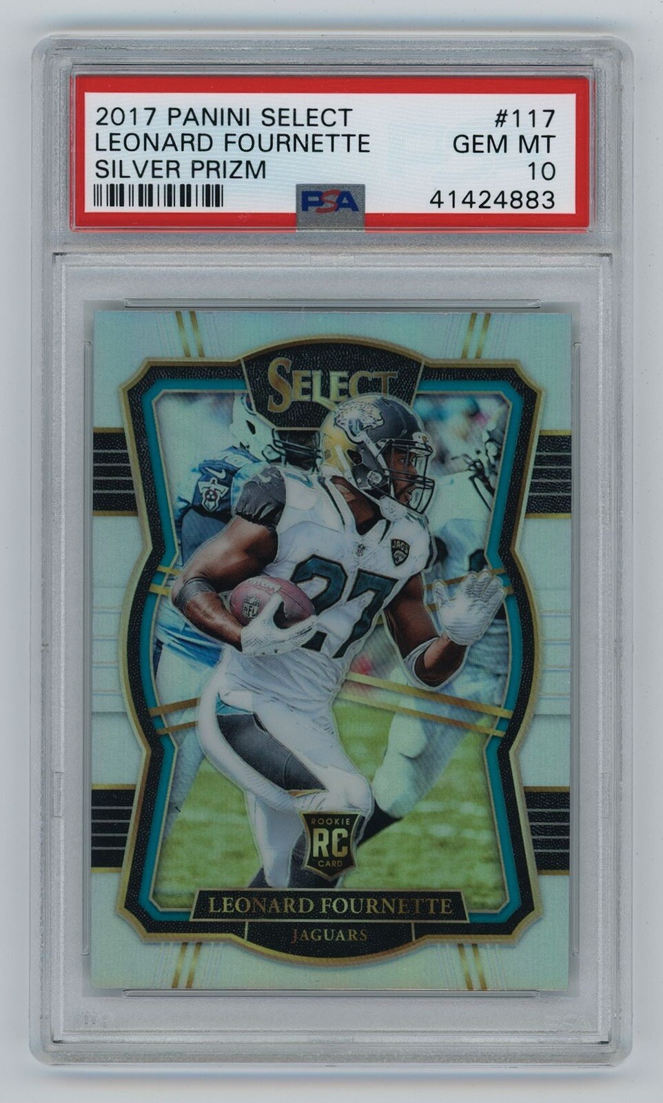 2017 Panini Select #117 LEONARD FOURNETTE Silver Prizm Rookie PSA 10