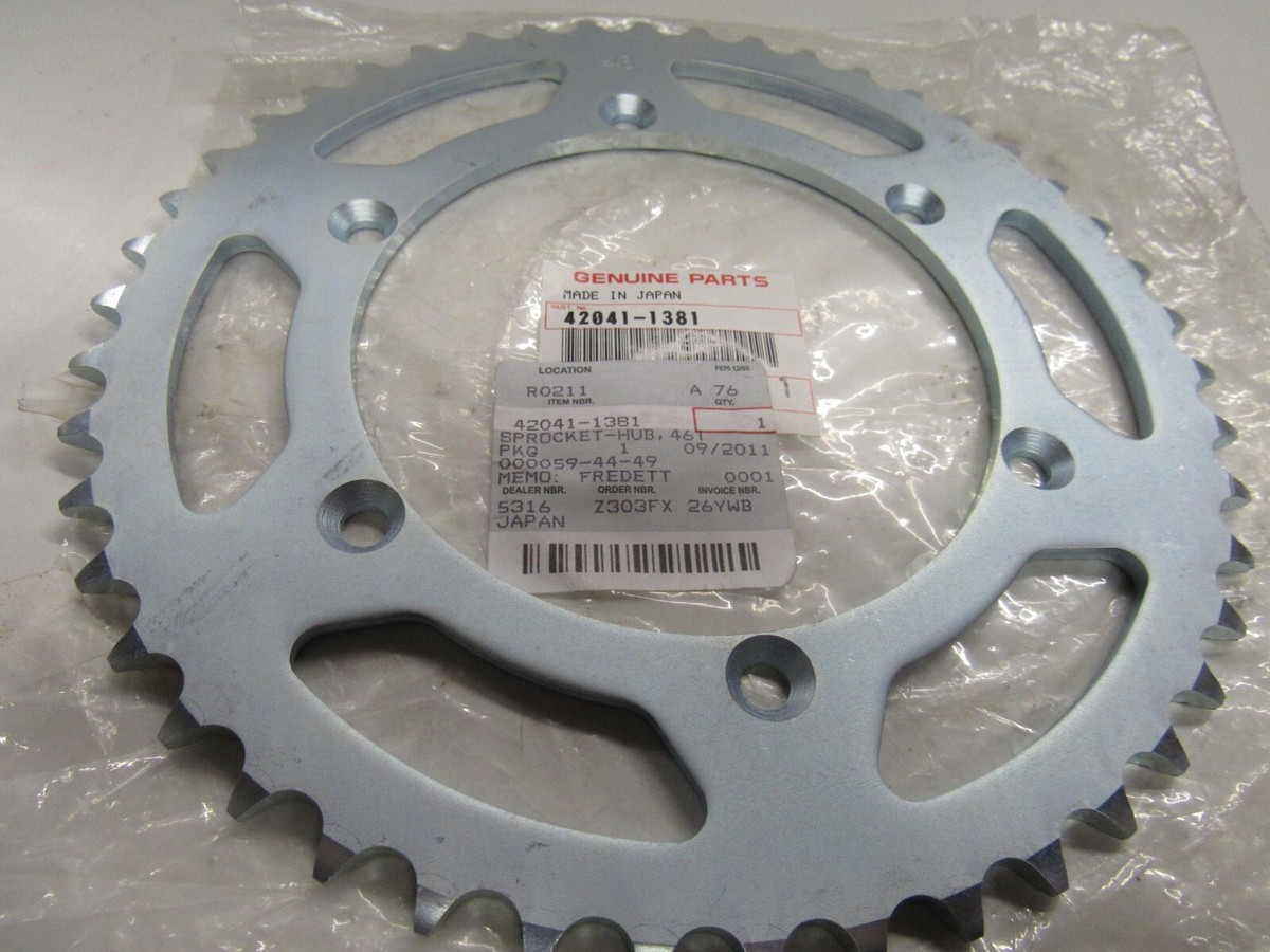 NOS genuine KAWASAKI Kdx200 KDX250 1981-90 REAR SPROCKET 46T