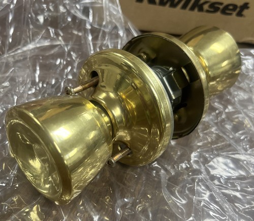 Kwikset Passage Abbey Messing poliert Flur/Schranktürknauf Microban 97200-834 - Bild 6 von 6