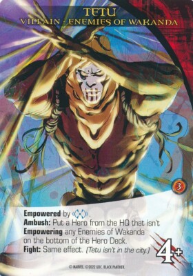 TETU Upper Deck Marvel Legendary BLACK PANTHER VILLAIN ENEMIES OF