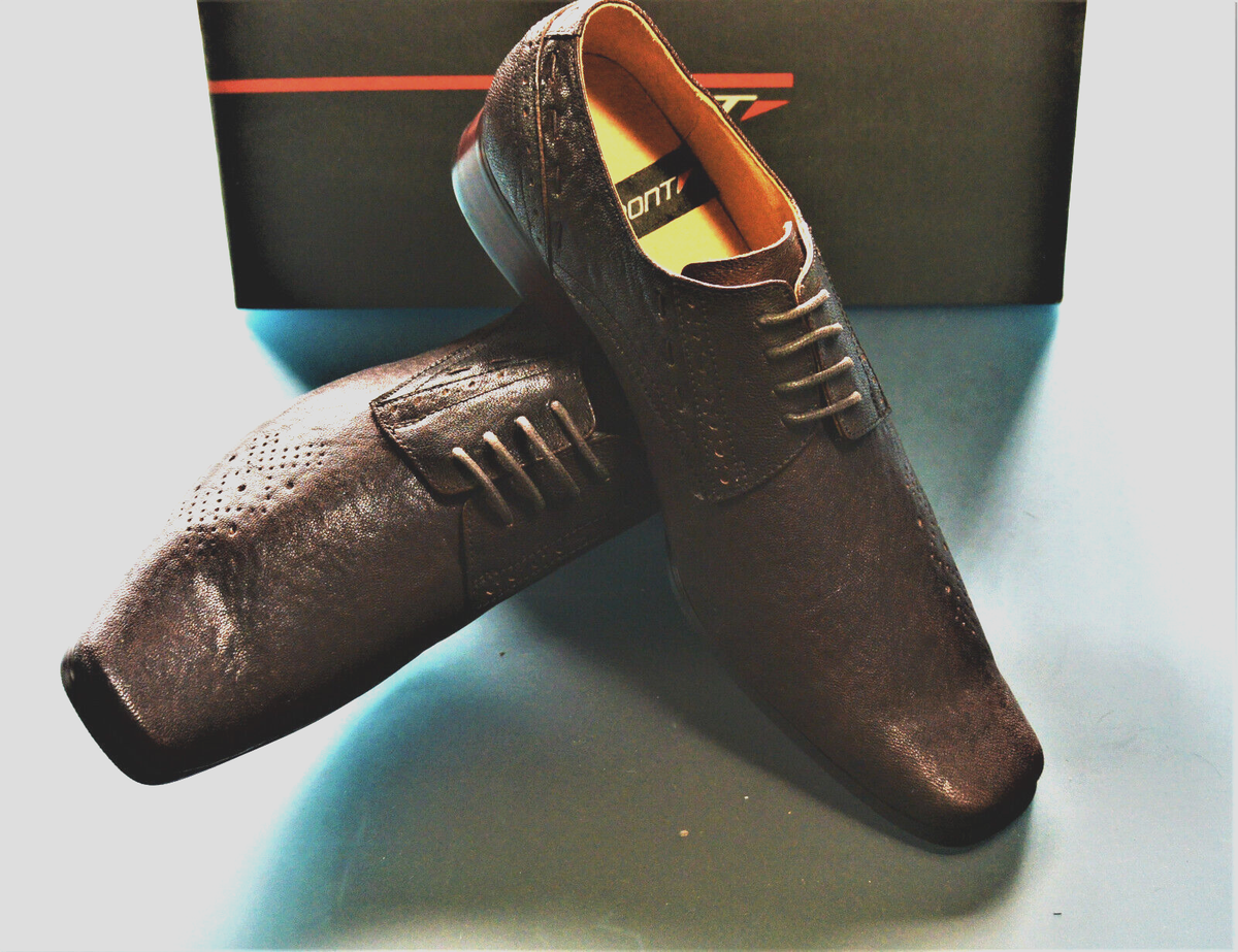 Chaussures Homme Derbies En Cuir Marron à Lacets - Taille 41 - Occasion Très Bon état