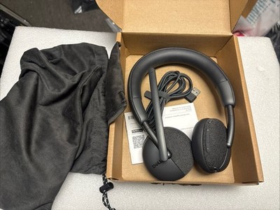 Dell WL3024 Wireless Headset Noise Cancellation Microphone Boom Mic Black 