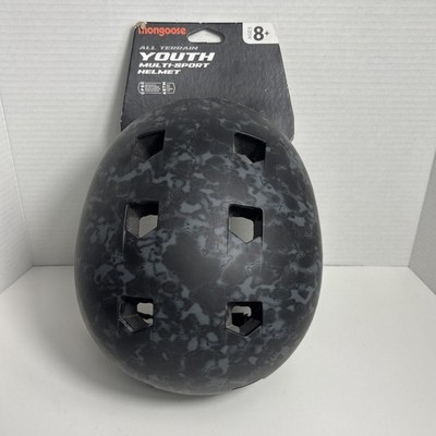 Mongoose 8+ Youth Helmet Adjustable Multi Sport Grey/Black Bike Skate