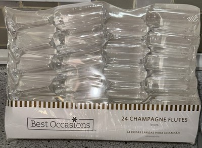 Best Occasions 24 Piece Champagne Flutes Favors Wedding-Anniversary-Birthday