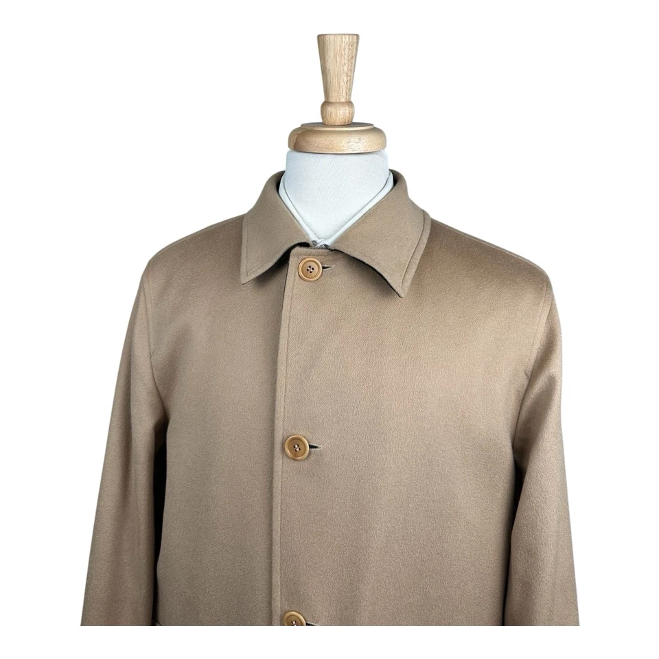 Abrigo reversible Ermenegildo Zegna marrón cachemir puro para hombre talla mediana como nuevo  Foto 2 de 4