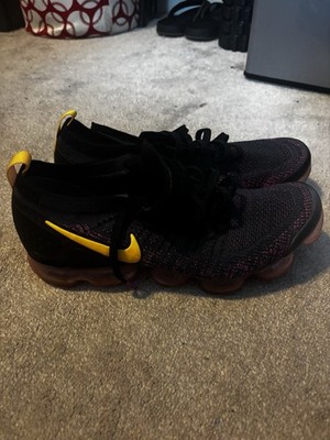 Nike Air VaporMax Men's Mid Top Lace-Up Running Sneakers Black Purple Yellow