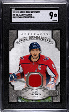 Alex Ovechkin 2019 Artifacts NHL Remnants Material, Jersey SGC 9
