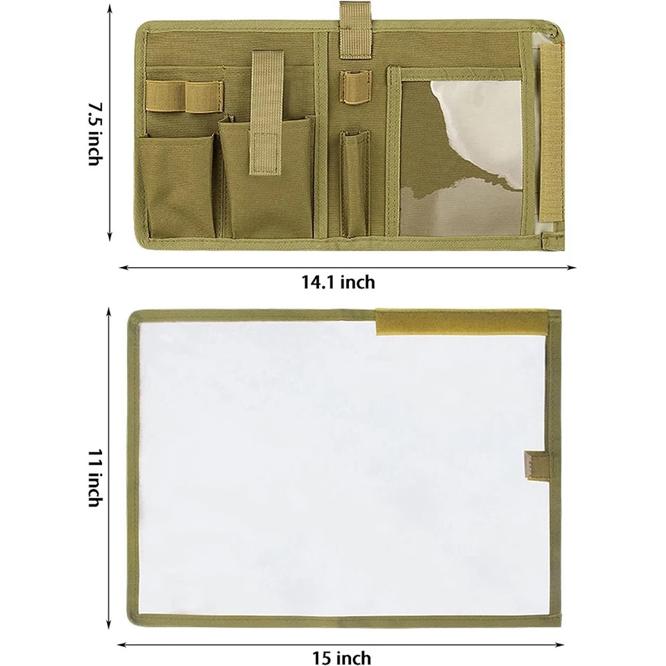 Bolsa de almacenamiento de mapas tácticos plegable impermeable Molle bolsa exterior camping senderismo Foto 3 de 4