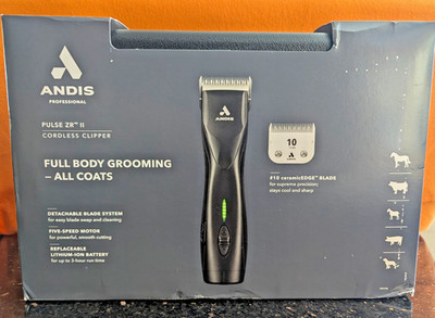 Andis Pulse ZR II 5-Speed Cordless Detachable Blade Clipper - Black-new