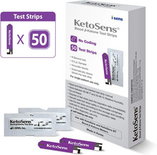 Ketosens Blood Ketone Test Strips - Ideal for the Keto Diet and Ketosis Monitori