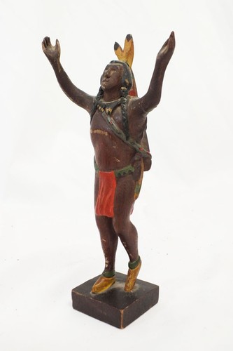Vtg Hand Carved & Painted Native American Indian NaWestern Folk Art Donshea Era - Picture 9 of 10
