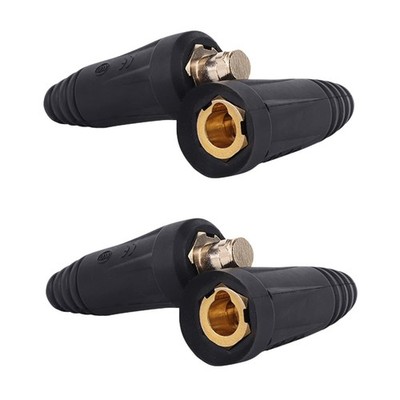 Coppia Connettori Rapidi Per Saldatura Weldingcity – Stile Dinse, 200-300 Amp, Per Cavi 35-50 Mm² (AWG #4-#1), Colore Rosso - 3
