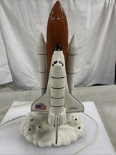 Lámpara de escritorio de porcelana NASA Challenger Space Shuttle NASA ¡Ultra RARA!