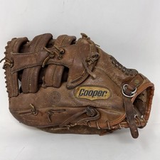 Vintage COOPER Baseball Mitt Glove Brown Leather DIAMOND DELUXE 608 Left Handed