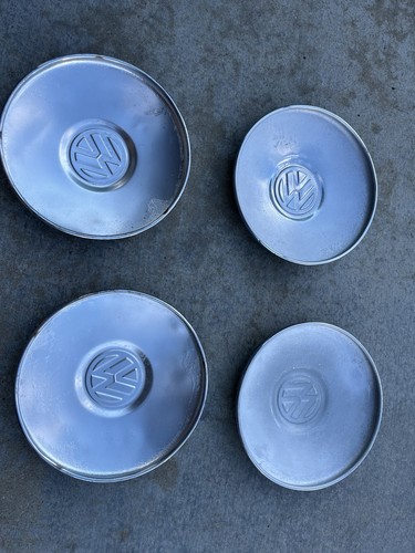 Set 4 Of OEM German Vw Volkswagen Bug Beetle Hub Caps type 1 Or 3 - Picture 2 of 7