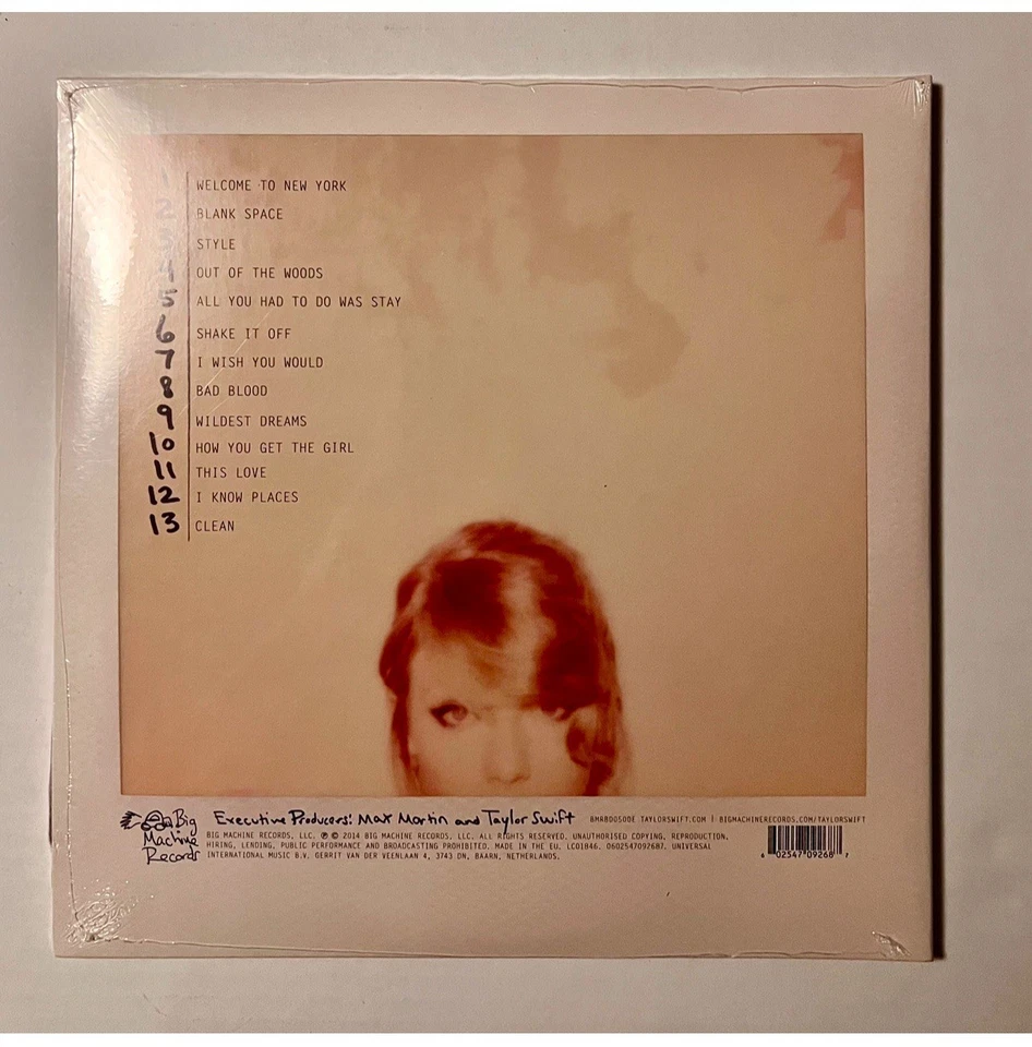 Taylor Swift ‘1989’ -2014 ‘Made In EU’ Version, 2xLP Black Vinyl. New, Sealed! - Image 4 of 4