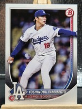 YOSHINOBU YAMAMOTO 2025 Bowman Baseball #18 BASE CARD Los Angeles Dodgers 