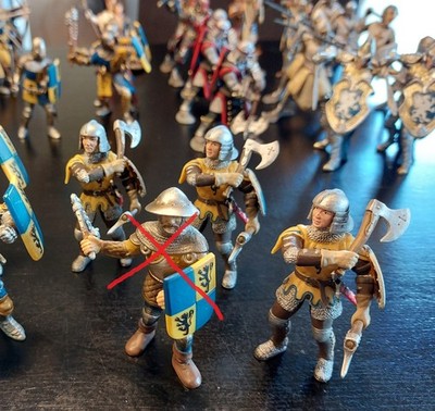 Schleich Ritter Löwenritter m. Wurfbeile 70062 Sammlungsauflösung ! 3x vorhanden