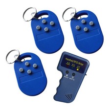 1Pcs 125KHz RFID Reader Writer Copier, 3 Pcs RFID Key Fob Tag Token with 4 RF...