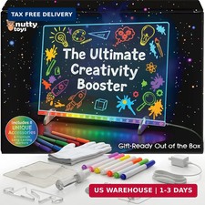 XL 16" Magic LED Drawing Board 10 Light Up Modes Acrylic Graduation Gift Kids Pa
