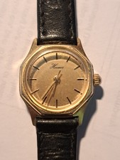 Hermes Ladies Watch 1990’s mechanical perfect working order gold plated.