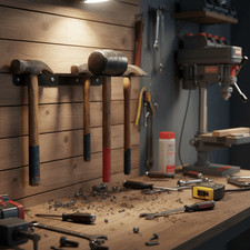 Heavy-Duty Hammer Frame Safe Storage Wall-Mounted Tool Holder W/ Screws