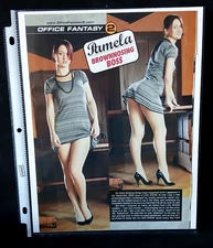 Vintage Glamour Magazine Ad - Stockings Heels Pinup Photo Art Pamela - LS-53