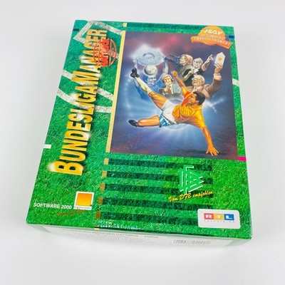 Bundesliga Manager Hattrick + Editor Commodore Amiga Disketten Big Box CIB Rare