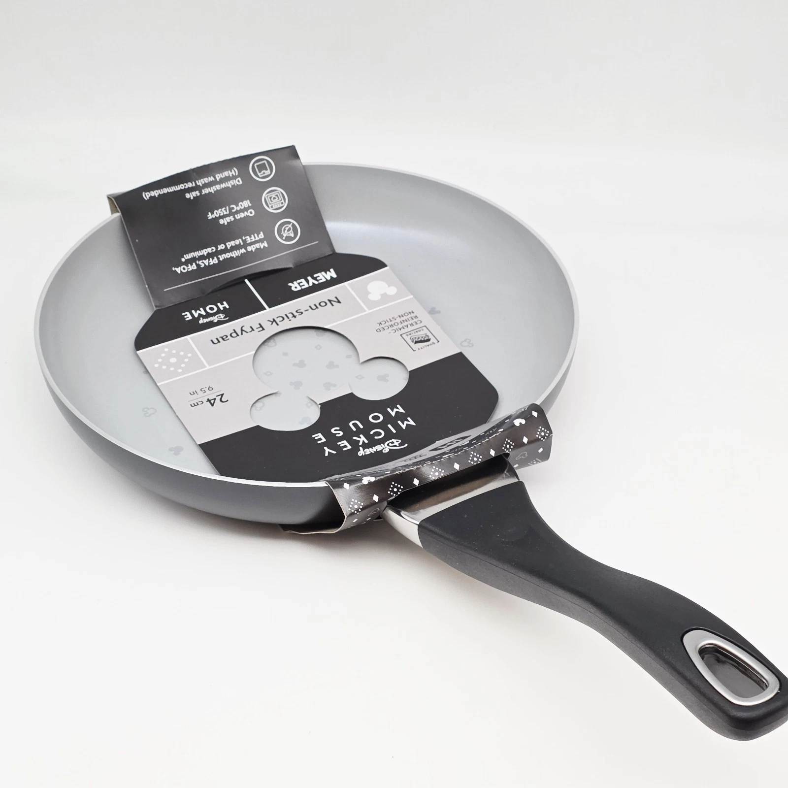 Disney Mickey Mouse Ceramic Frying Pan 24cm / 9.5" – Non-Stick, Induction Safe