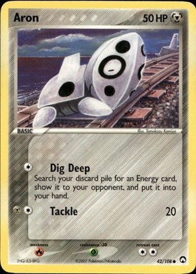 Aron 42/108 Common EX Power Keepers Pokemon
