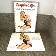 Vintage Esquire Girl Pinup Calendar Al Moore 1951 Deluxe Edition with Envelope