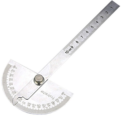 #ad 0 180° Round Head Protractor Angle Finder Craftsman Ruler Machinist Tool St... $16.62