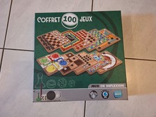 Coffret 100 jeux de société - dames morpion échecs petits chevaux , état neuf