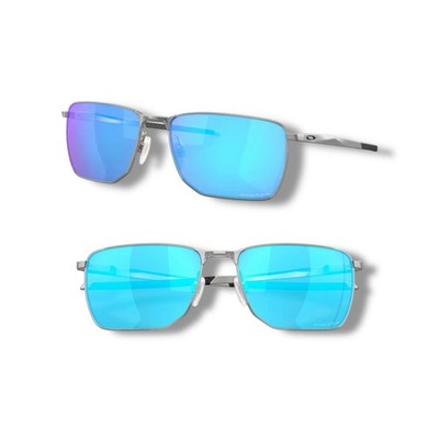 Oakley Ejector Sonnenbrille Satin Chrome Prizm Saphirgläser OO4142 Unisex