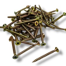 Wood Screws Pozi Countersunk 4.0 Multi-Purpose Yellow Chipboard Screws DIY