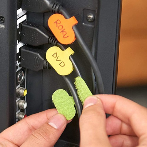 20 Pcs Marking Straps Nylon Writable Cord Tags Colorful Writeable Cable Labels - Afbeelding 4 van 12