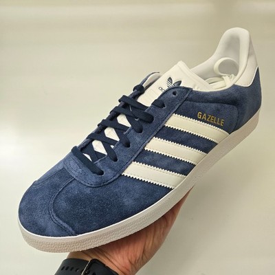 Adidas Gazelle BB5478 Men US 10 Collegiate Navy White Gold Metallic New With Box