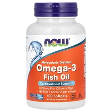 Omega-3 Fish Oil, 1,000 mg, 180 EPA -  120 DHA, 100 Softgels