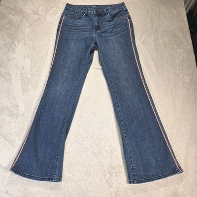FDJ French Dressing Olivia Jeans Womens 10 Blue Denim Bootcut Seam Detail Dark