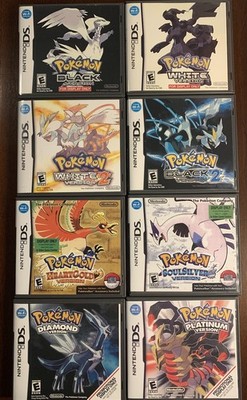 Pokemon White Soulsilver Nintendo DS  *8 Replacement CASES ONLY NO GAMES Bundle